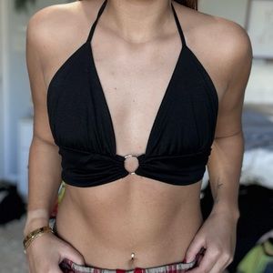 Halter crop top, ties in the back